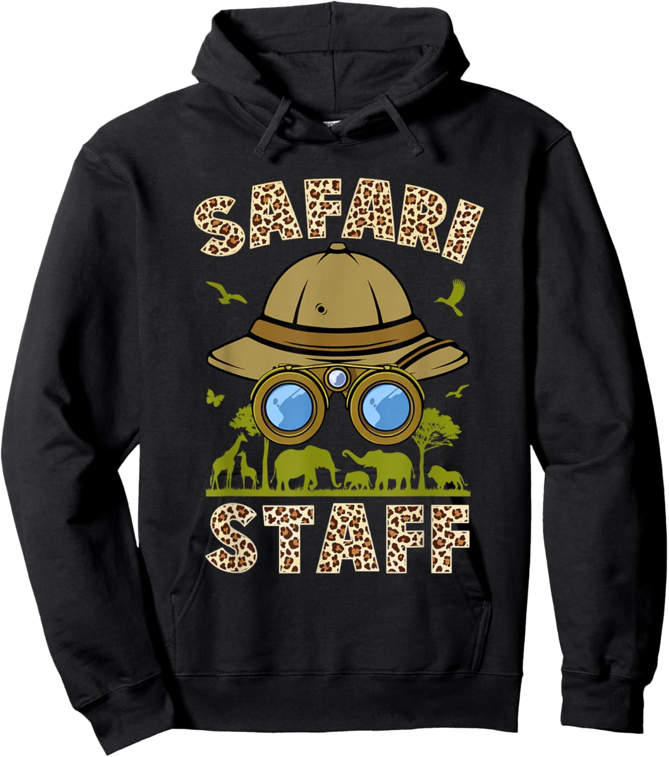 Safari Staff Art Women Zookeeper Costume Zoo Jungle Hoodie - Hoodie | Black