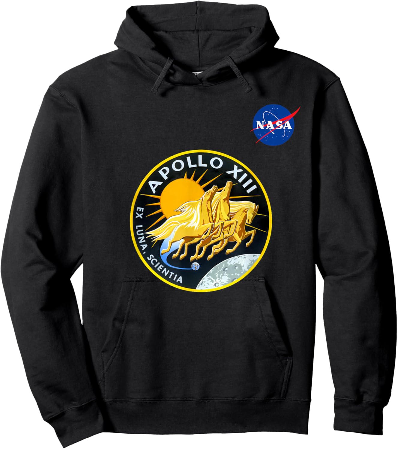 NASA Apollo 13 Mission Patch Meatball Logo Hoodie - Hoodie | Black