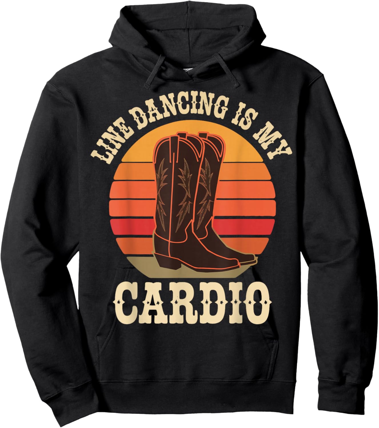 Line Dancing Is My Cardio Hoodie - Hoodie | Black