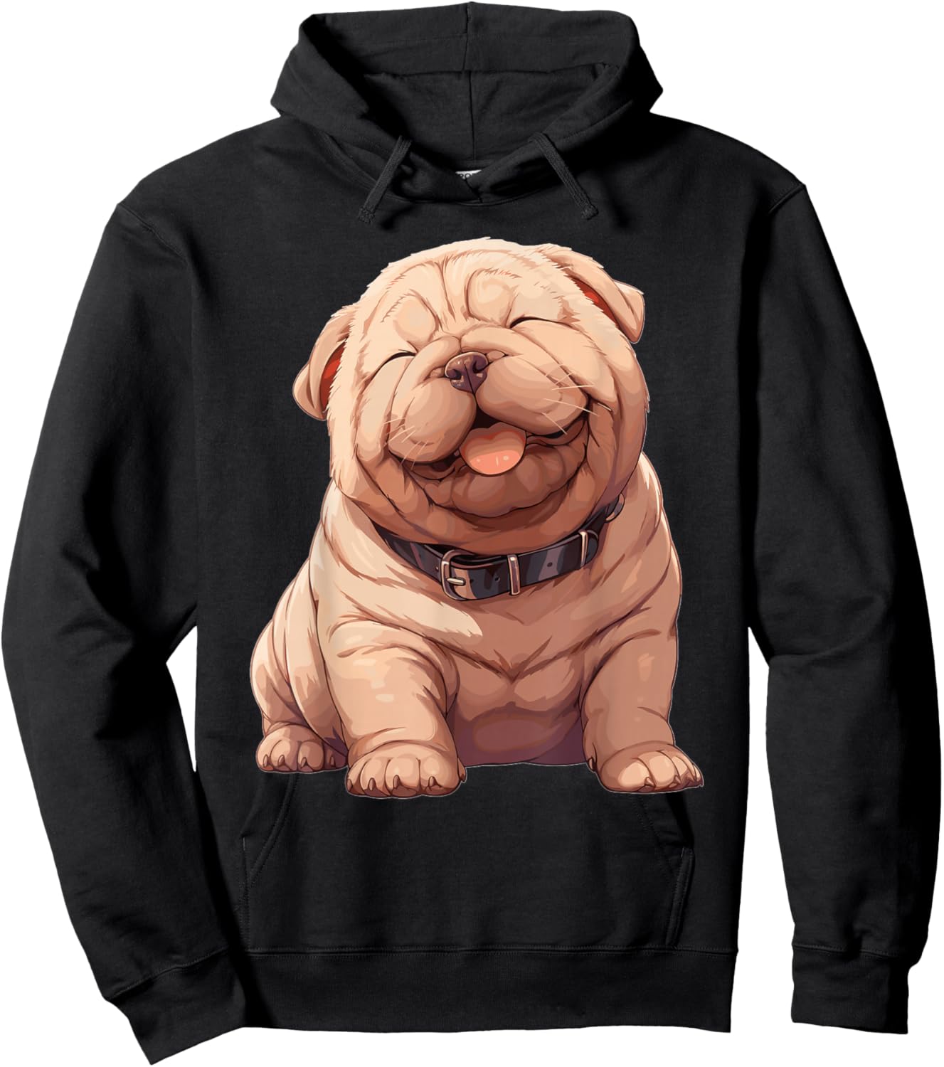 Shar Peis Dogs Dog Shar Pei Hoodie - Hoodie | Black