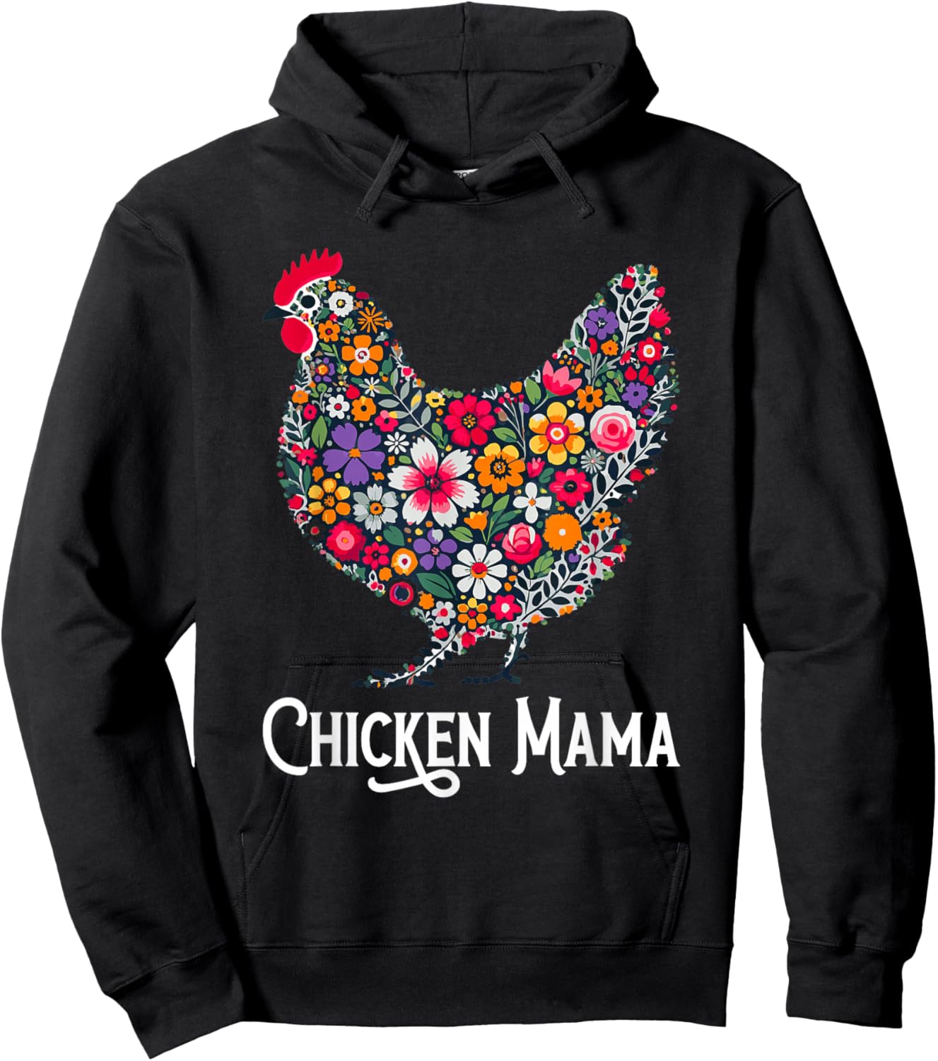 Chicken Mama , Crazy Chicken Lady , Mama Hen Hoodie - Hoodie | Black