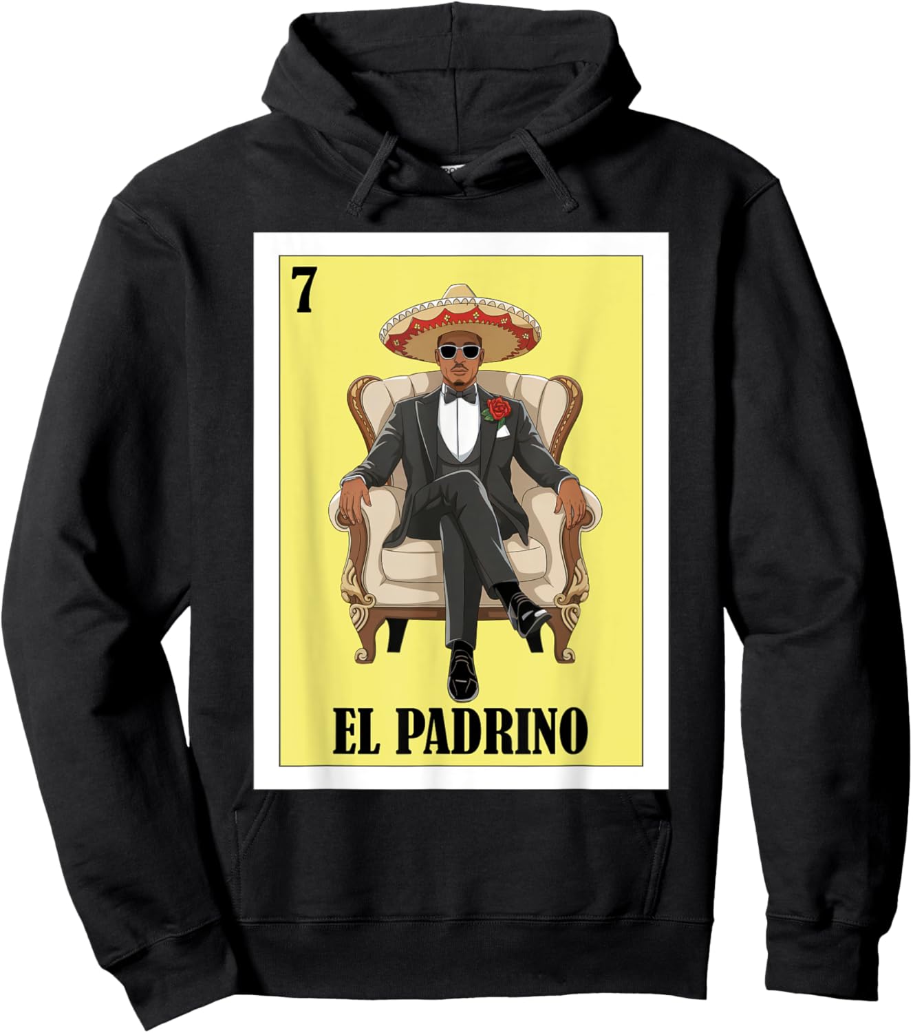 Funny Mexican Baptism Baby Shower Design Padrino Proposal Hoodie - Hoodie | Black