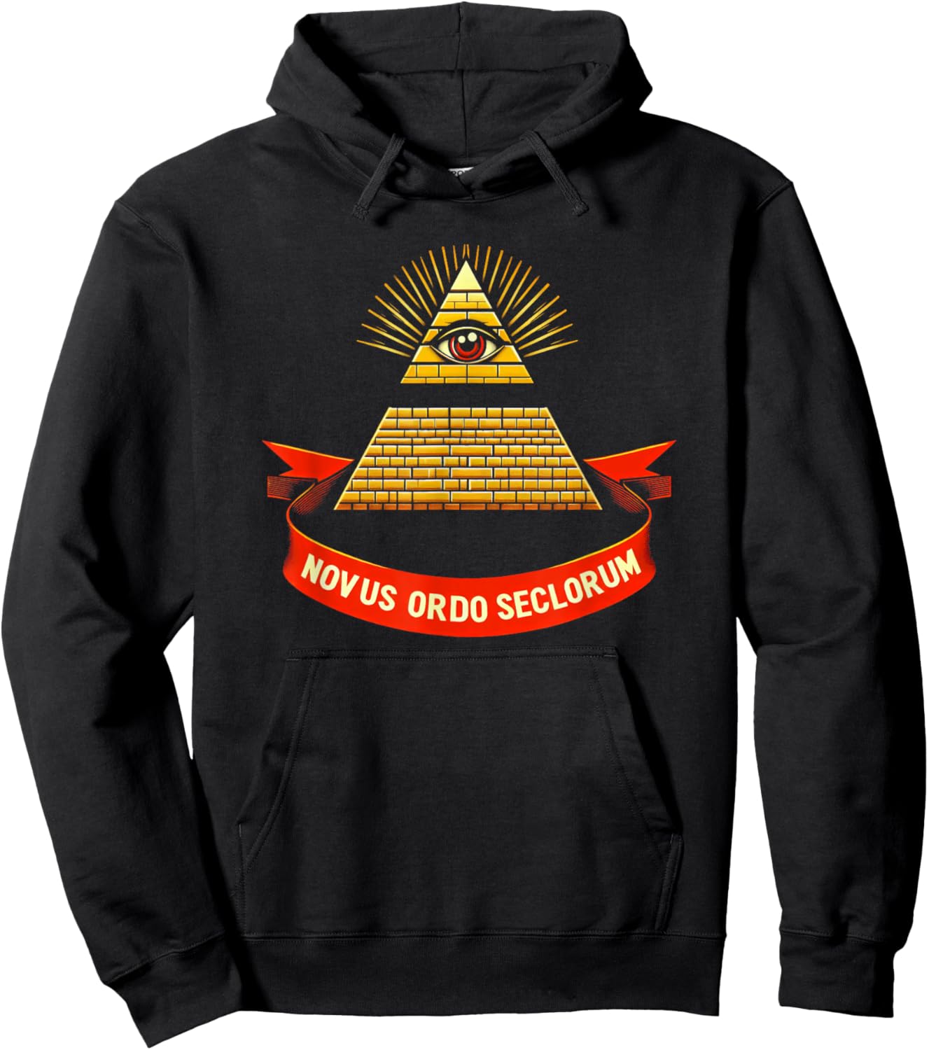 Desperately Seeking Susan's Illuminati Freemason Pyramid Eye Hoodie - Hoodie | Black