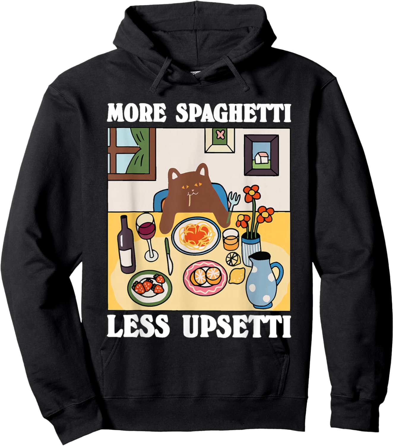 T-Shirt Hoodie - Hoodie | Black