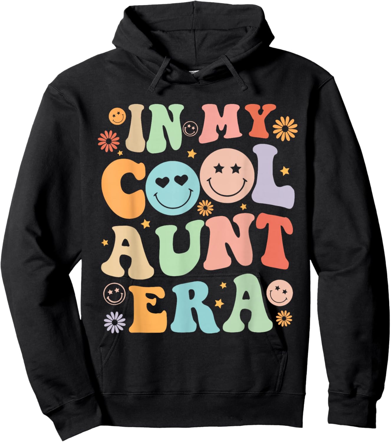 Auntie Aunt Baby Announcement Mother's Day Women Girl Hoodie - Hoodie | Black