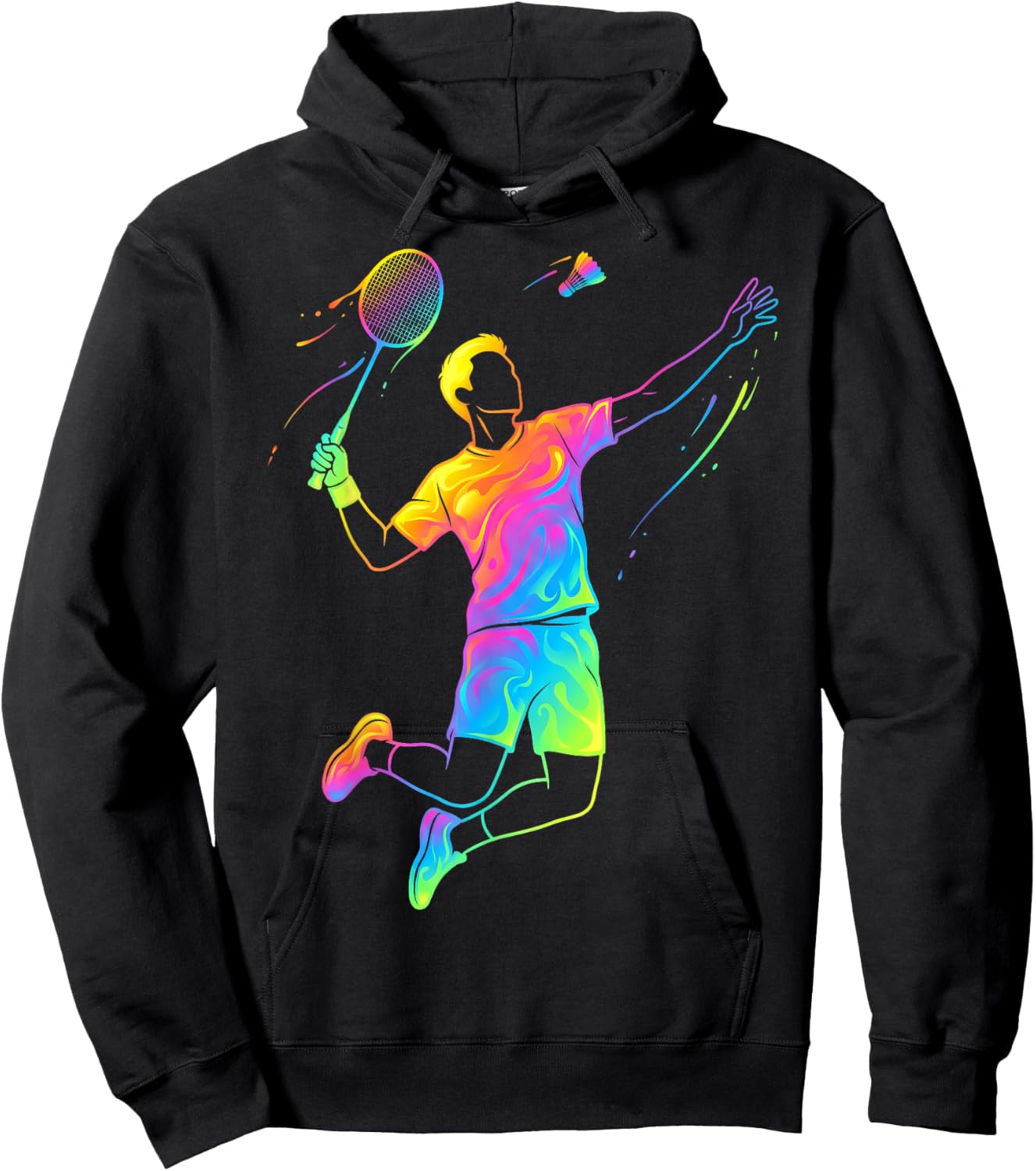 Badminton Player Man Child and Boy Hoodie - Hoodie | Black