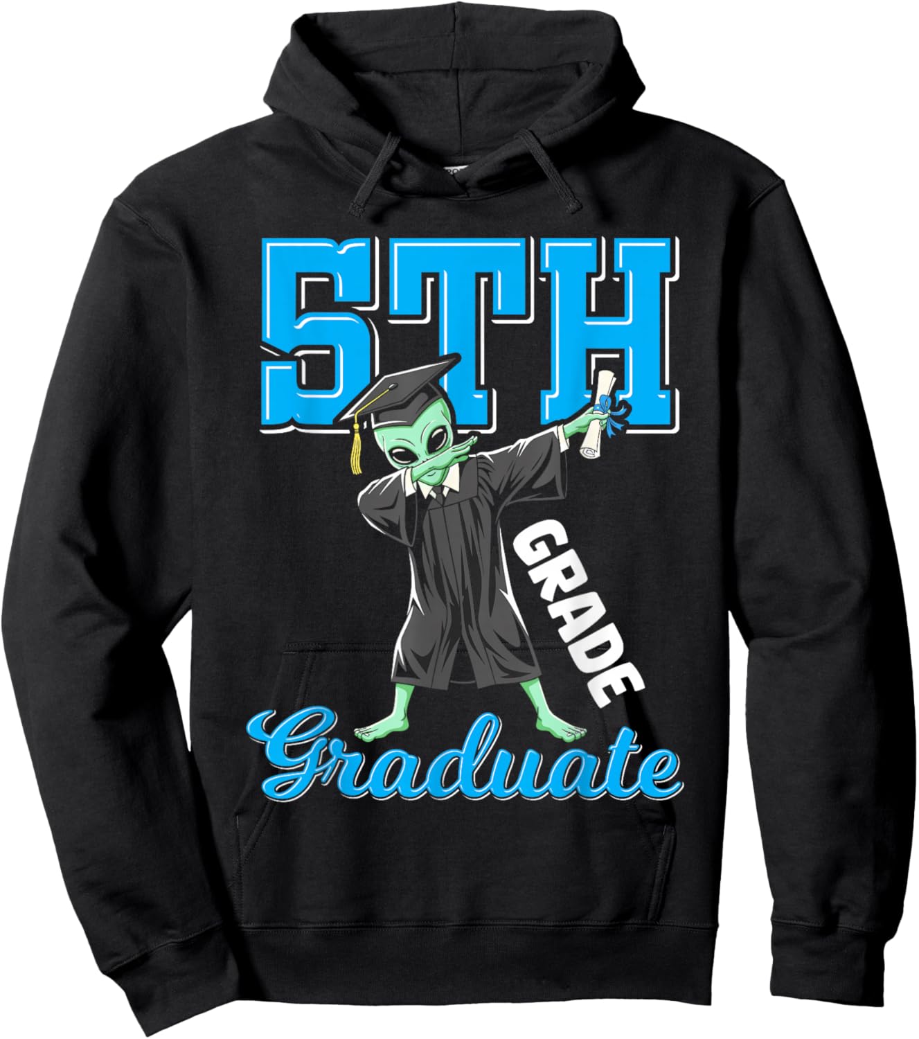 5th Grade Graduation 2026 Alien Dab Class 26 Graduate Hoodie - Hoodie | Black