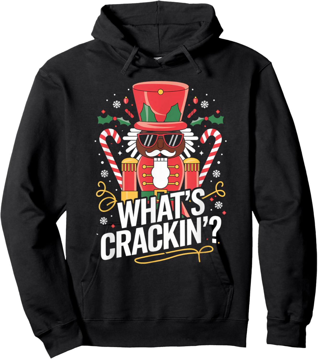 Funny Christmas African American Nutcracker Men Women Kids Hoodie - Hoodie | Black