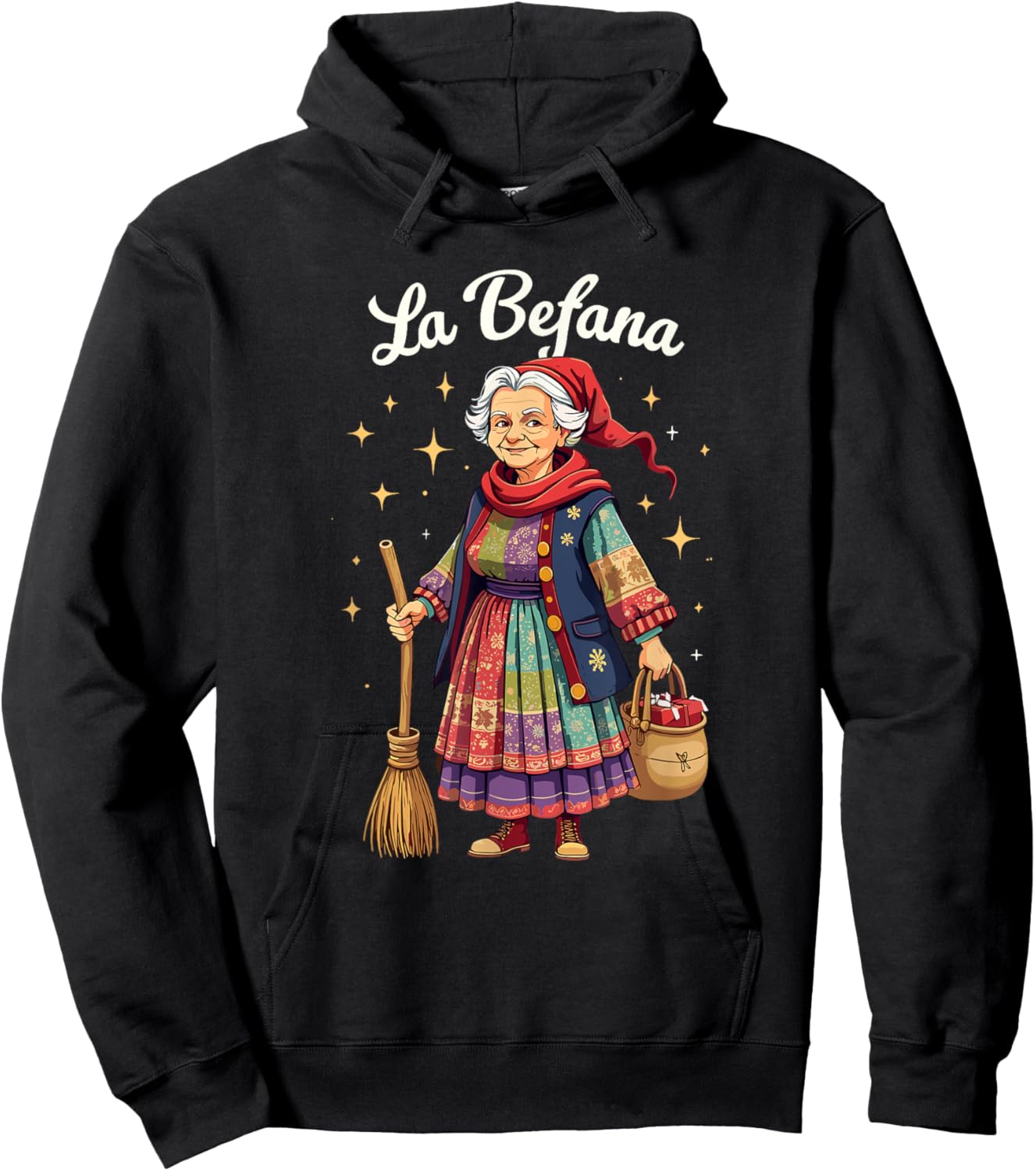 La Befana Christmas Witch Italian Xmas Hoodie - Hoodie | Black