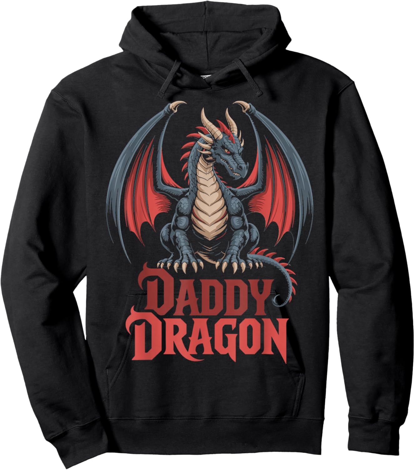 Daddy Dragon Fantasy Theme Hoodie - Hoodie | Black