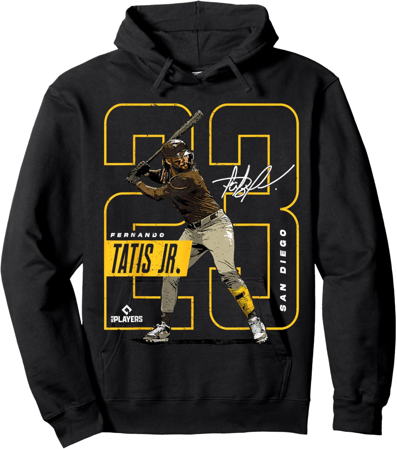 License Champs Fernando Tatis Jr | San Diego MLB Player League | MLBTAT4037 , Small, Brown Hoodie - Hoodie | Black