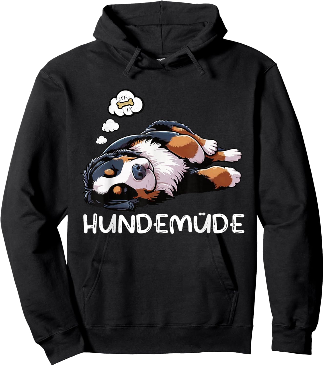 Hundemüde Berner Sennenhund Sennenhundliebhaber Sennenhunde Hoodie - Hoodie | Black