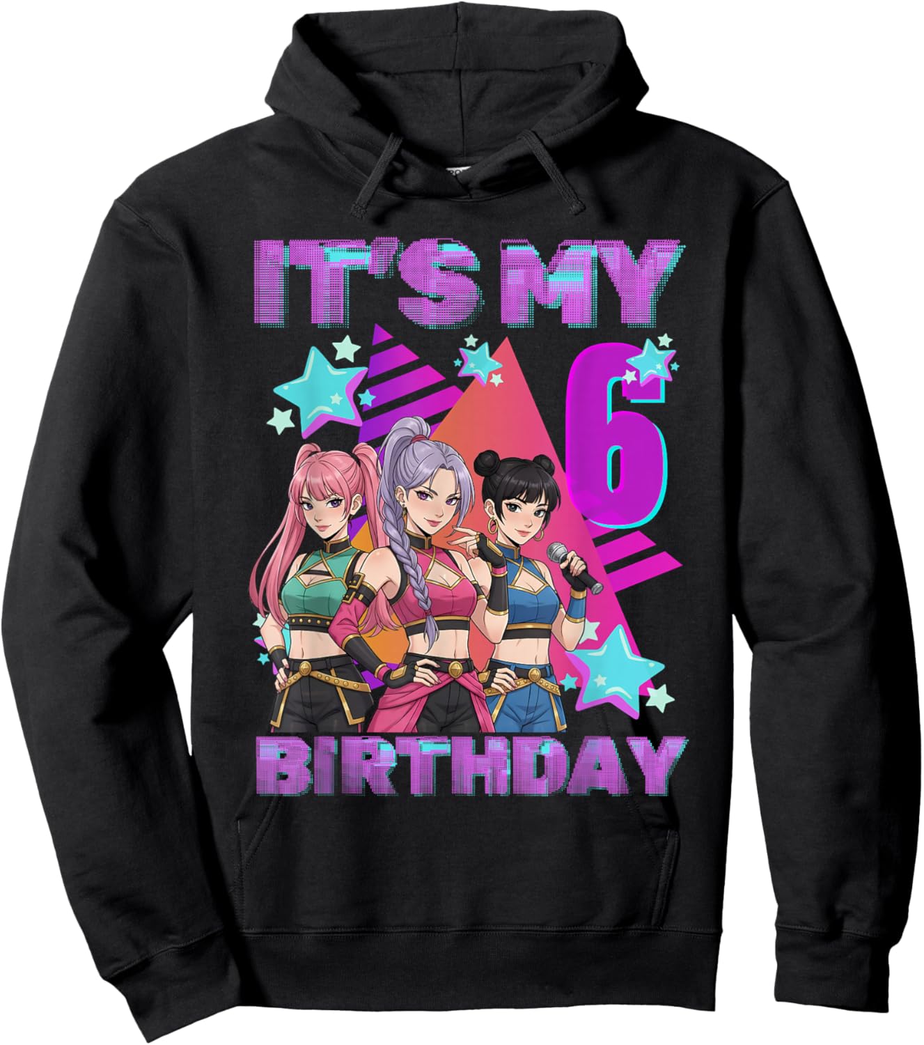 K-Pop K-Pop 6 Years Birthday Girl Hoodie - Hoodie | Black