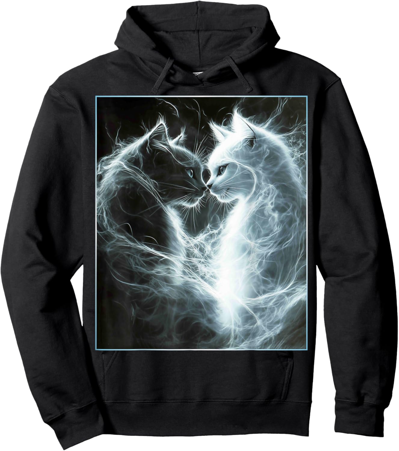 Cute Magical Cat Kitten Fantasy Art Design Hoodie - Hoodie | Black