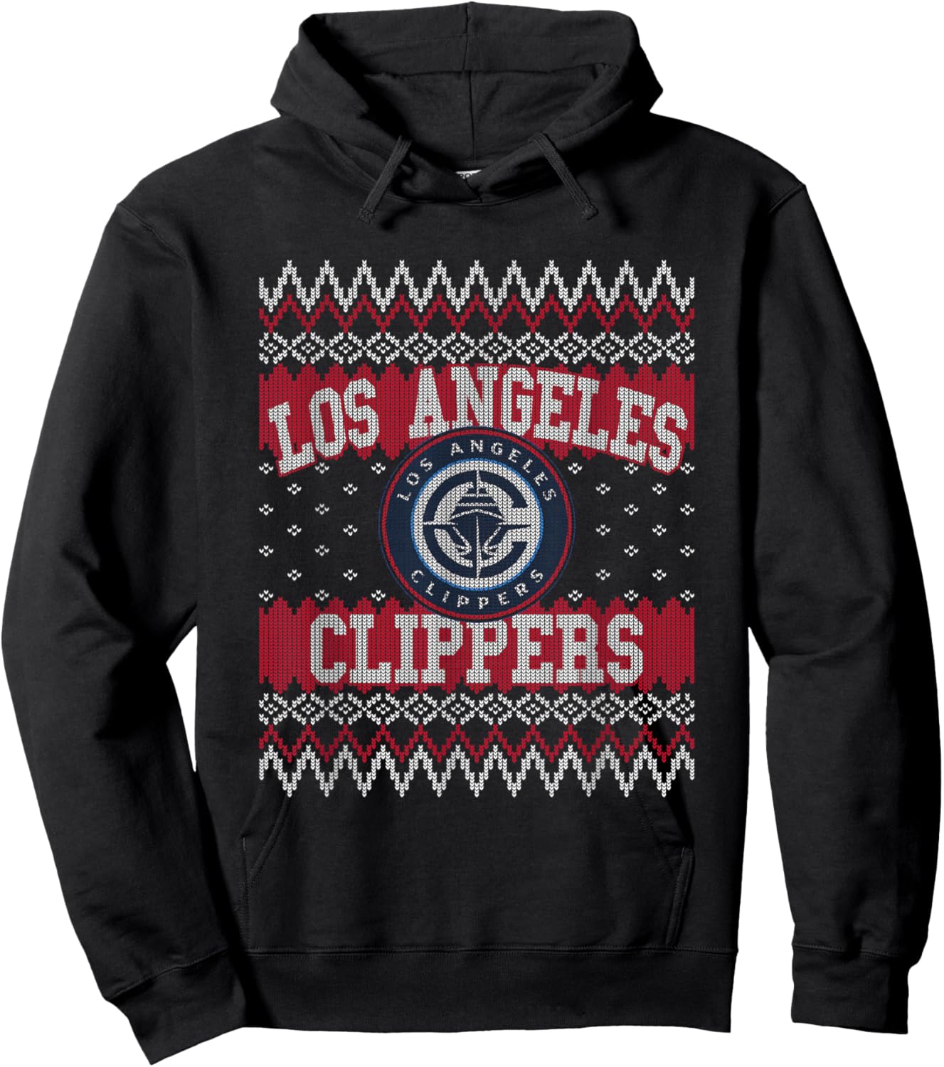 NBA Los Angeles Clippers Christmas Ugly Sweater Style Hoodie - Hoodie | Black