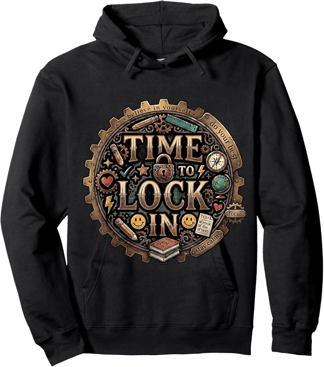 Time to Lock in Teacher Testing Day Hoodie - Hoodie | Black