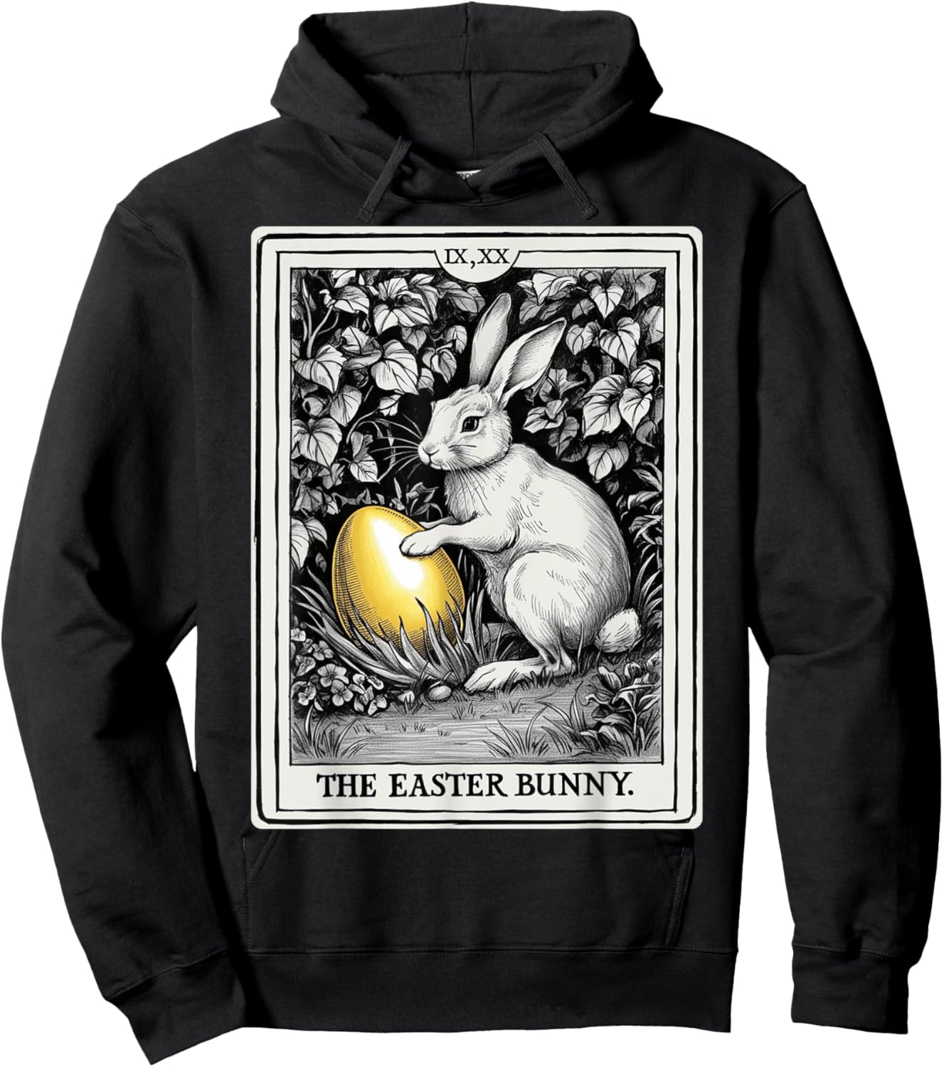 Tarot Card Happy Easter Bunny Spring Easter Egg Easter Day Hoodie - Hoodie | Black