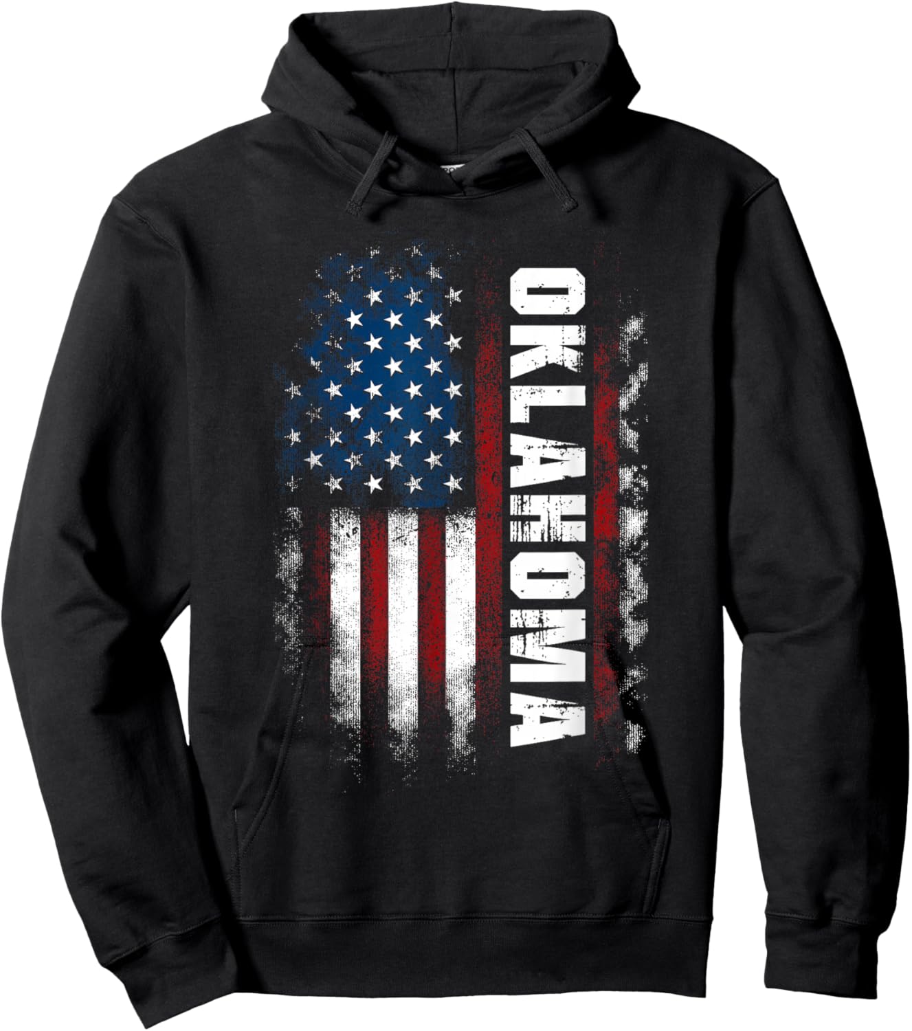Oklahoma USA American Flag Patriotic Hoodie - Hoodie | Black