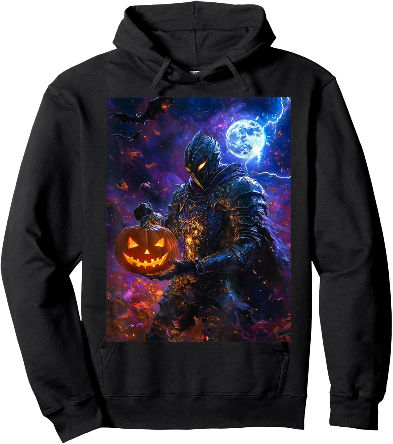Halloween Girls Boys Spooky Knight Pumpkin Kids Halloween Hoodie - Hoodie | Black