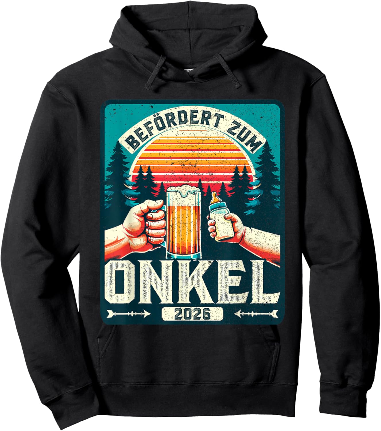 Expecting Uncle Soon Future Promoted to Uncle 2026 Hoodie - Hoodie | Black