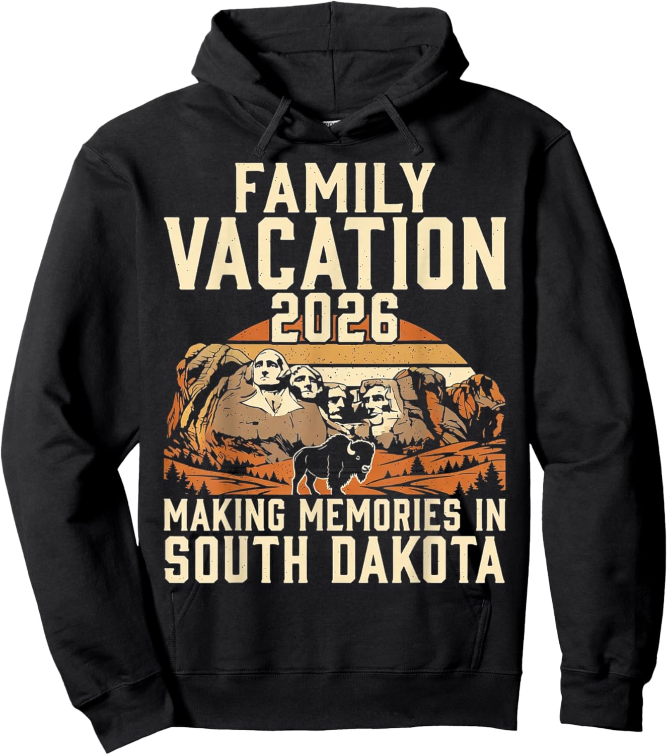 Family Vacation 2026 Making Memories in South Dakota Summer Hoodie - Hoodie | Black