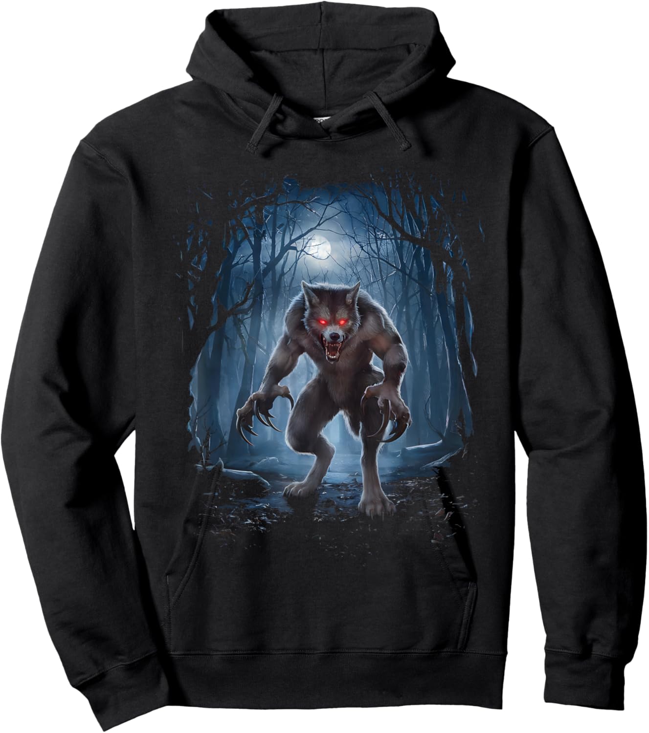 Werewolf Creature Cryptid Cryptozoology Folklore Wolf Man Hoodie - Hoodie | Black