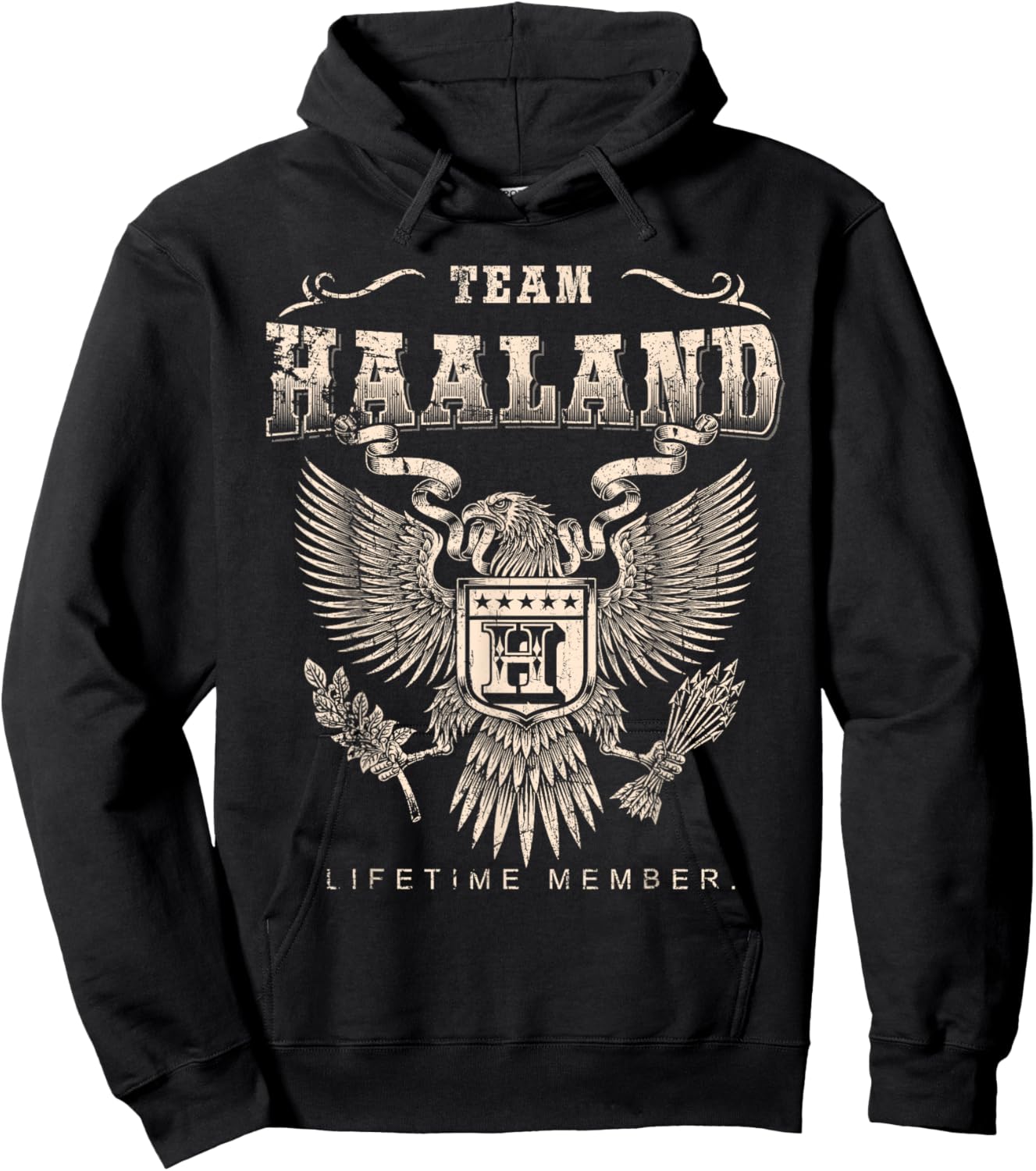 Team Haaland Lifetime Member - Haaland Name Hoodie - Hoodie | Black