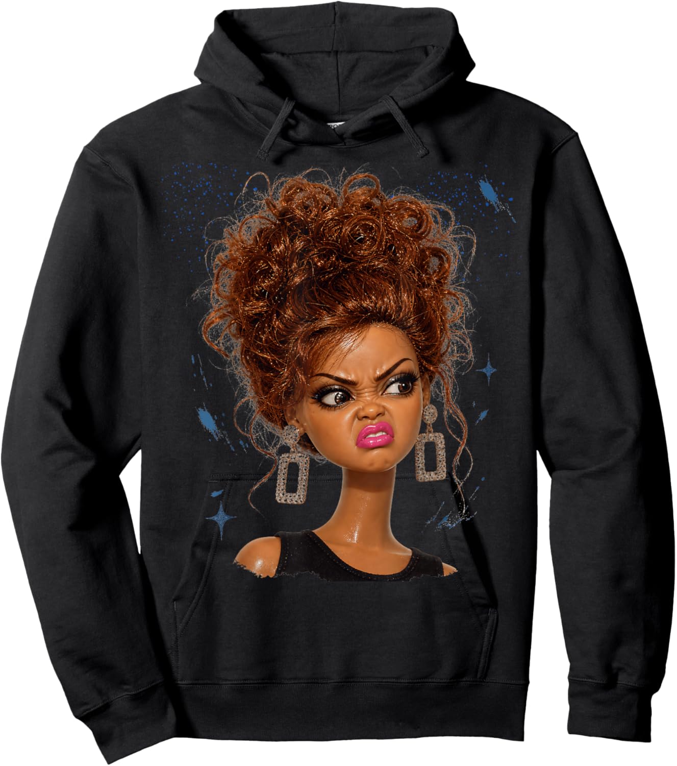 Disgusted Doll Side Eye - Funny Attitude Gift Hoodie - Hoodie | Black