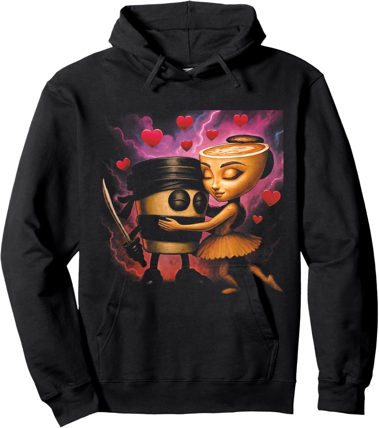 Italian Brainrot Ballerina Cappuccina Cappuccino Assassino Hoodie - Hoodie | Black