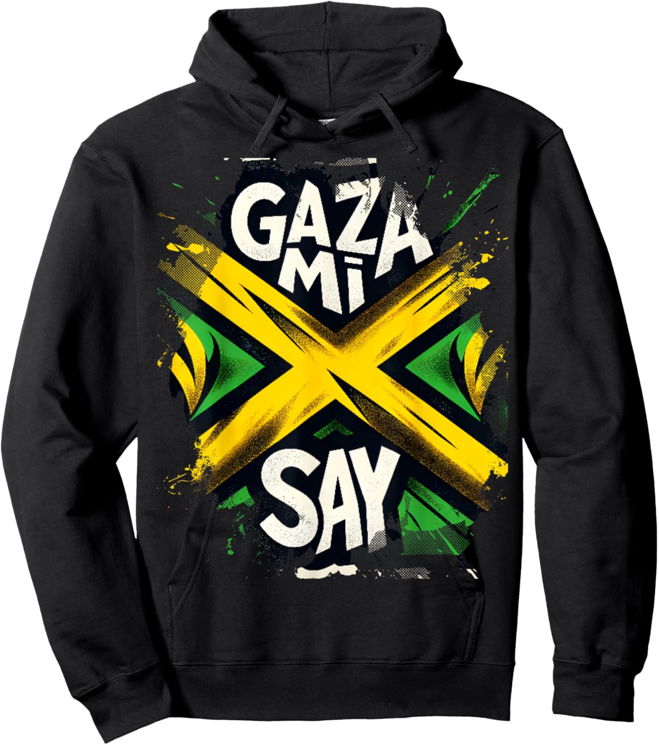 Gaza Mi Say Jamaican Flag Dancehall Vybz Fans Men,Women's Hoodie - Hoodie | Black