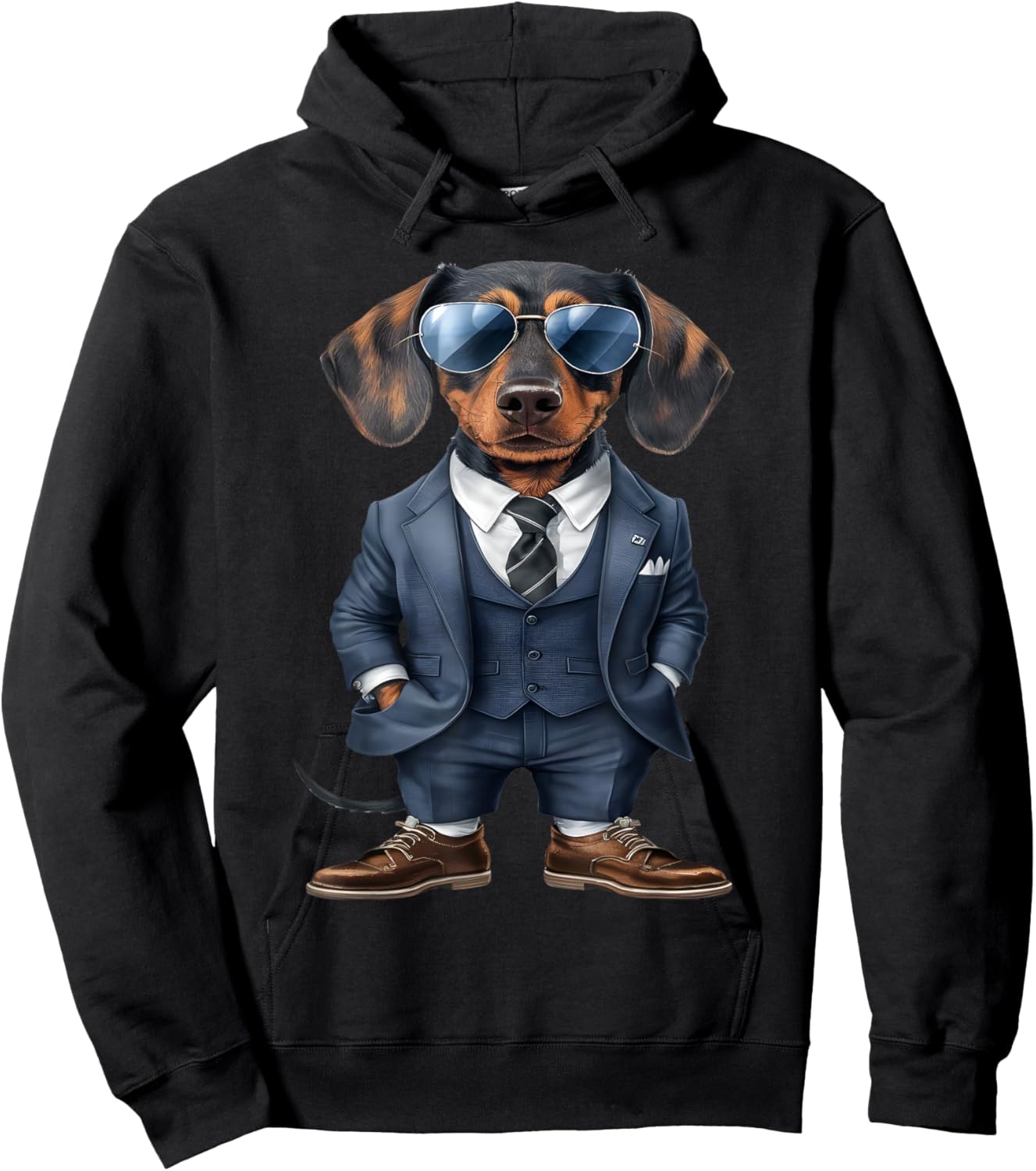 Dachshund Suit Hoodie - Hoodie | Black