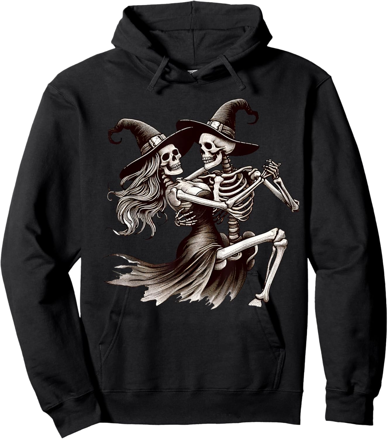 Skeleton Couple Dancing Hoodie - Hoodie | Black