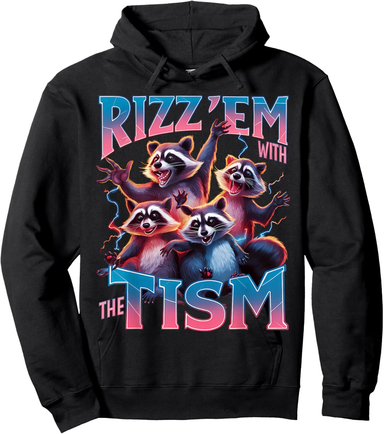 Autism Rizz Em With The Tism Funny Meme Women Autism Hoodie - Hoodie | Black