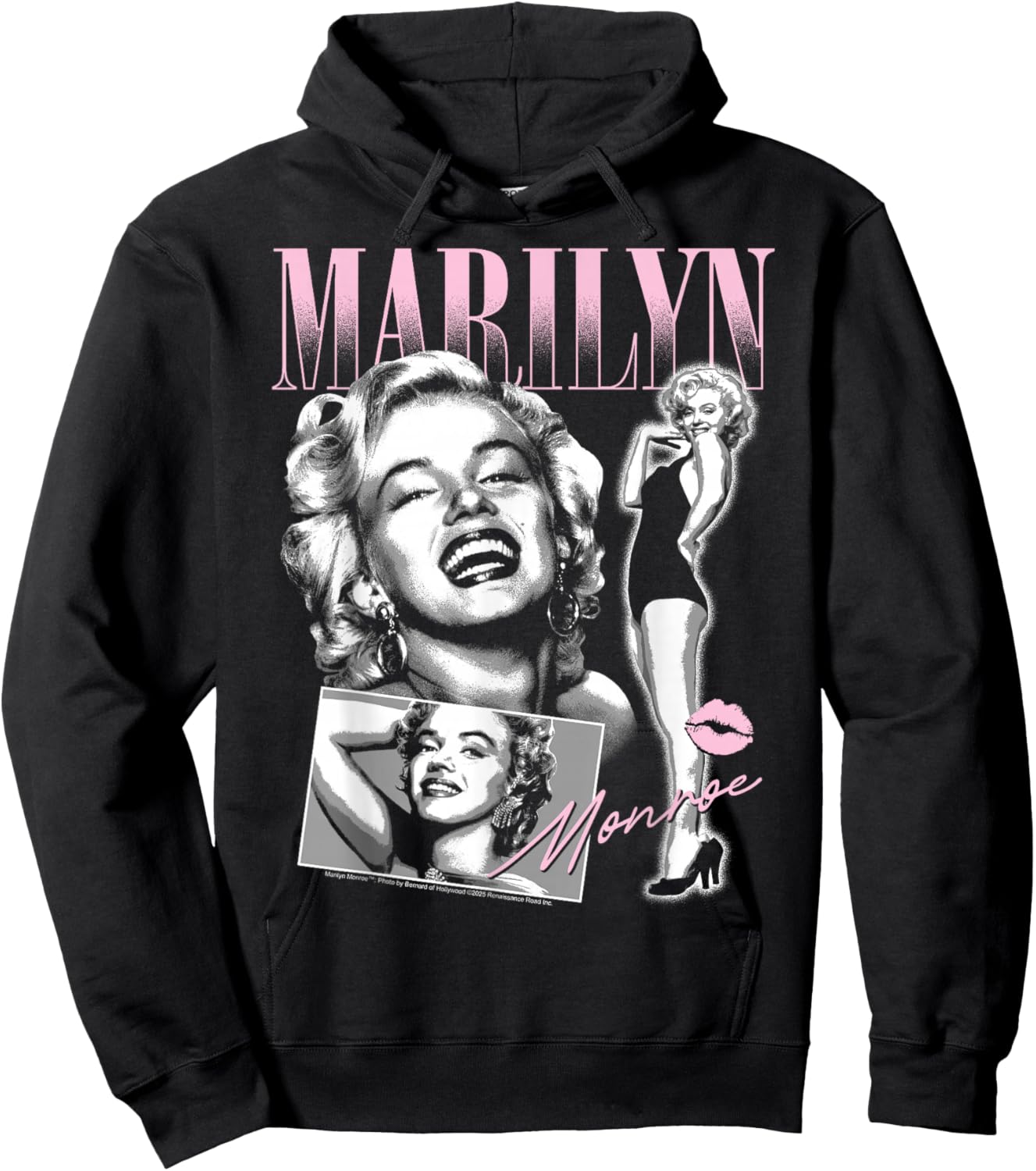 Marilyn Monroe - Retro Portrait Collage Design Hoodie - Hoodie | Black