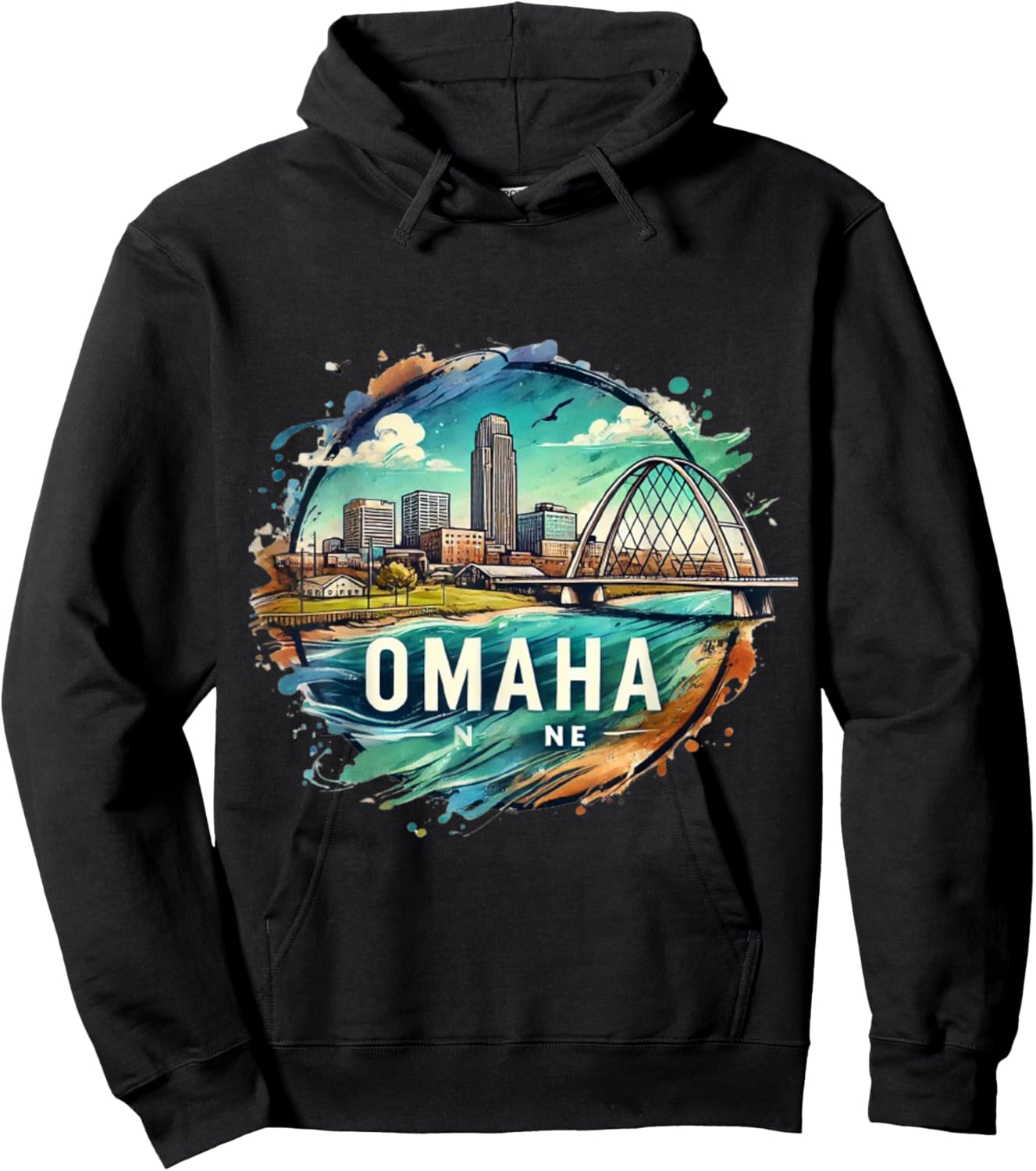Omaha NE Nebraska Hoodie - Hoodie | Black