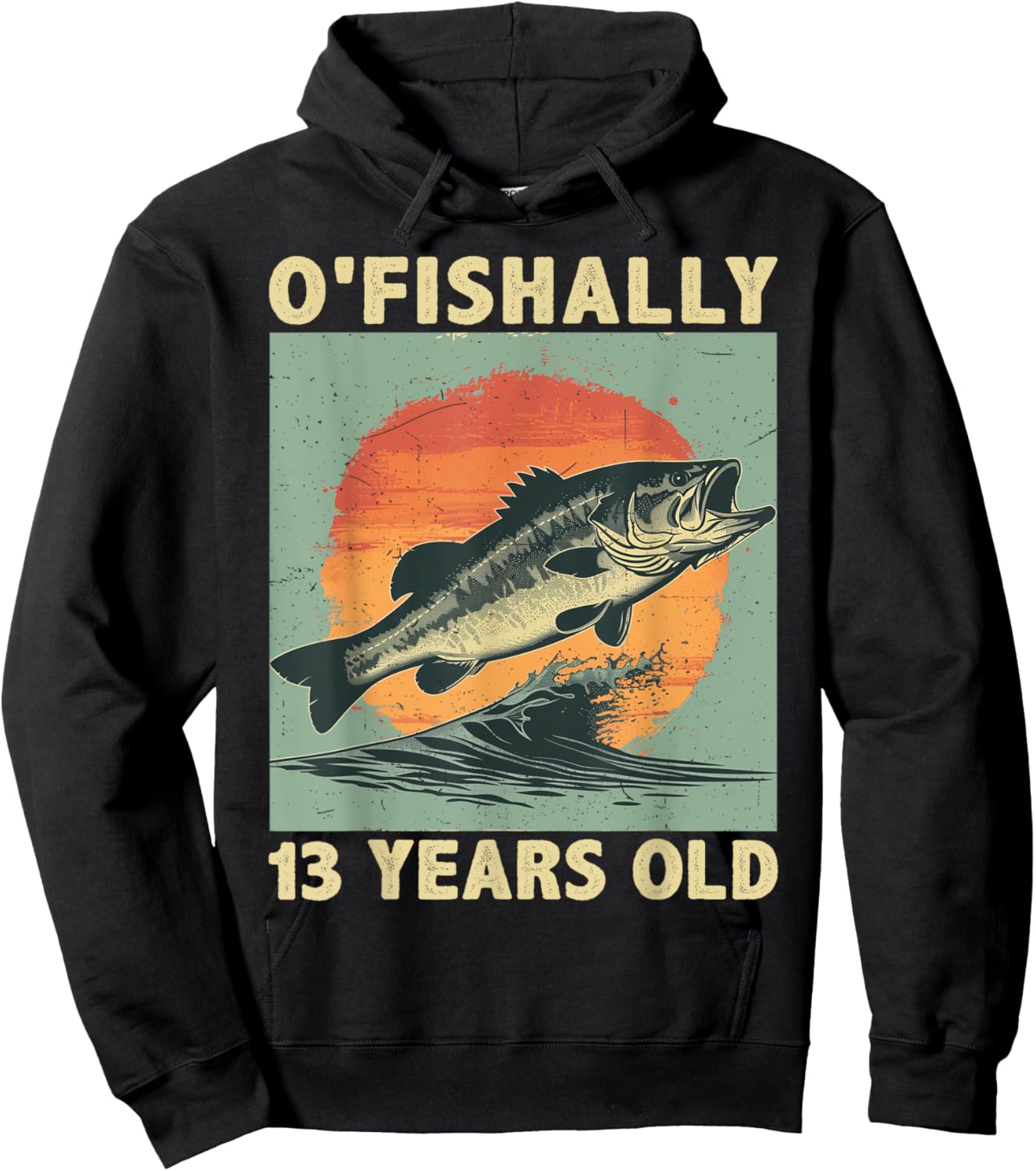 Ofishally 13 Years Old 2011 Fishing Fisherman 13th Birthday Hoodie - Hoodie | Black