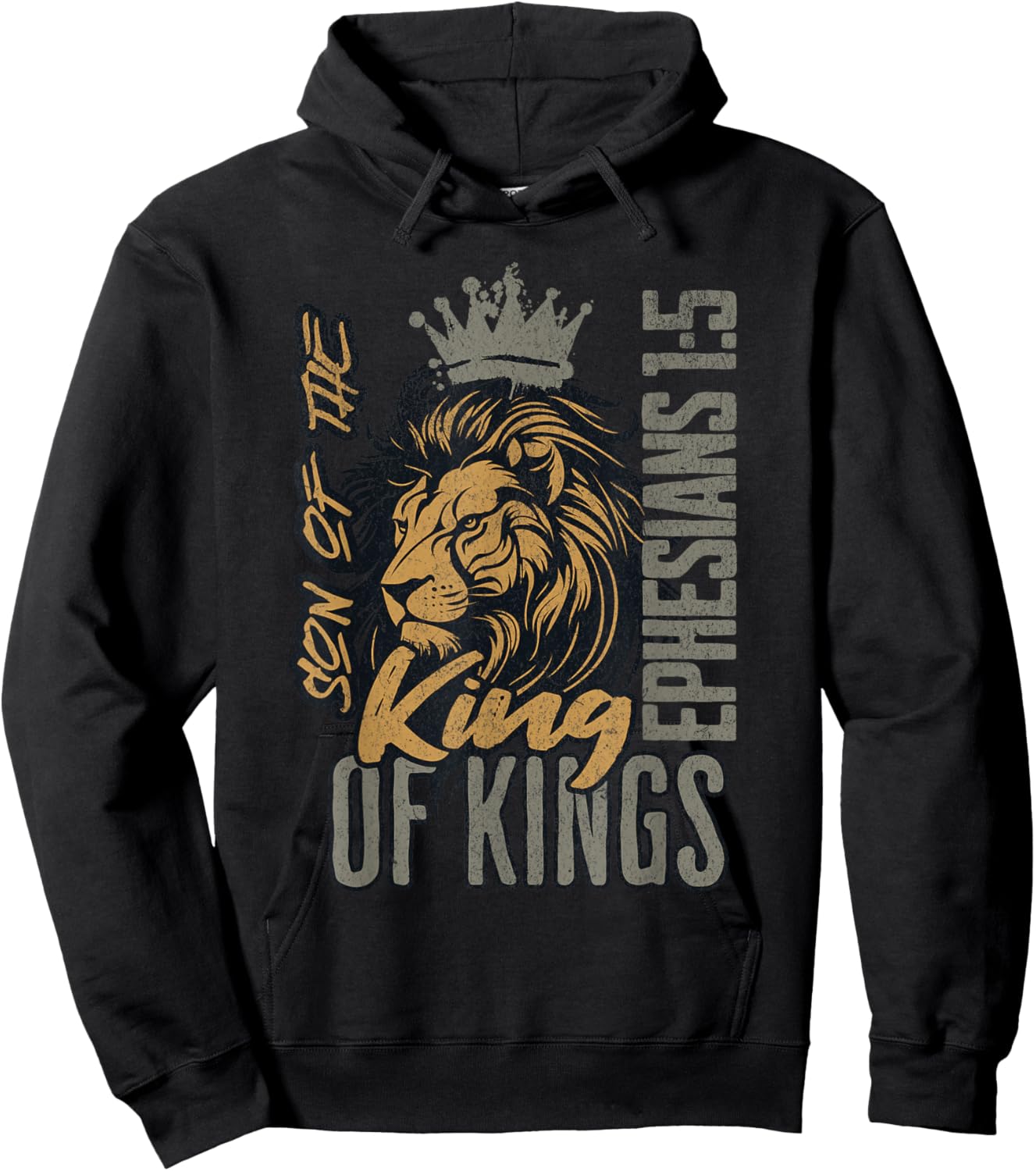 Christian Son of King Kings Lion of Judah Scripture Bible Hoodie - Hoodie | Black