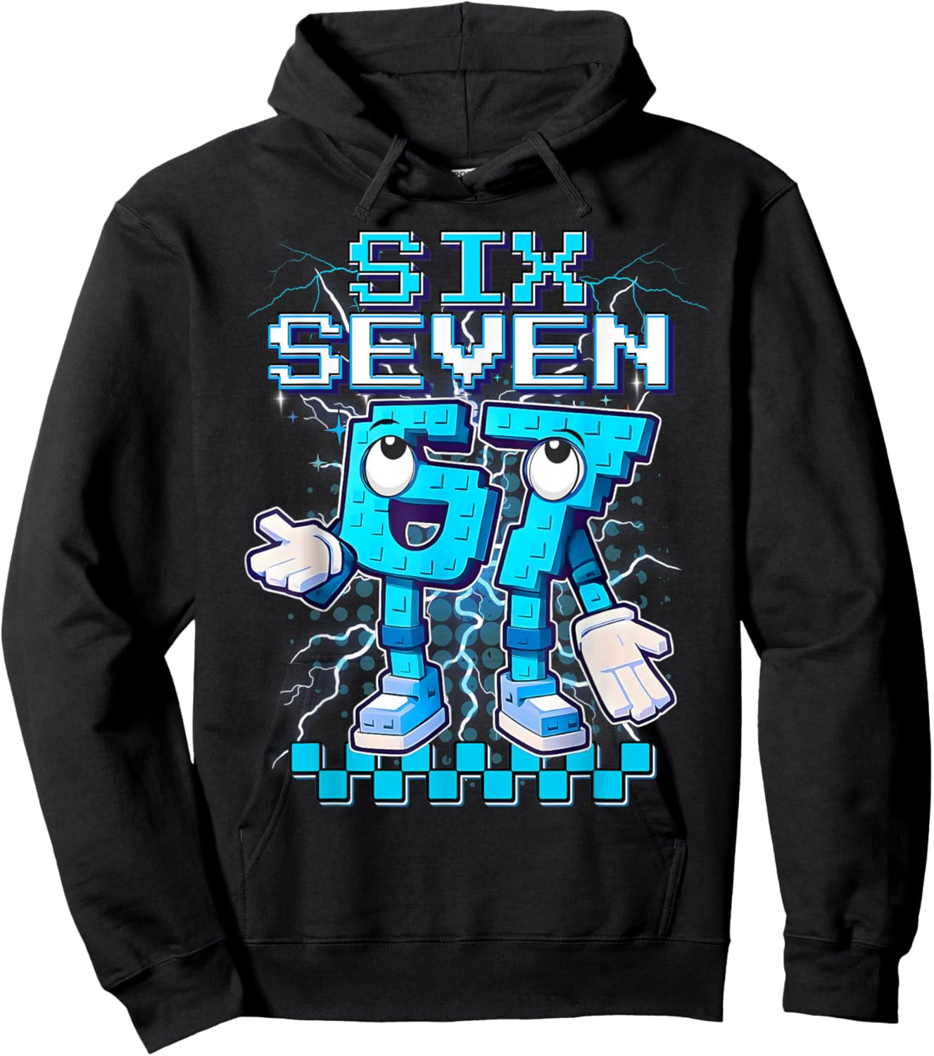 67 6 7 Six Seven Meme 6 7 Italian Brainrot 67 Gaming für Jungen Hoodie - Hoodie | Black