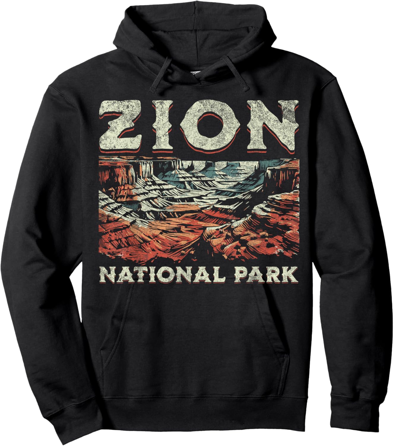 Zion National Park , Small, Grey Hoodie - Hoodie | Black