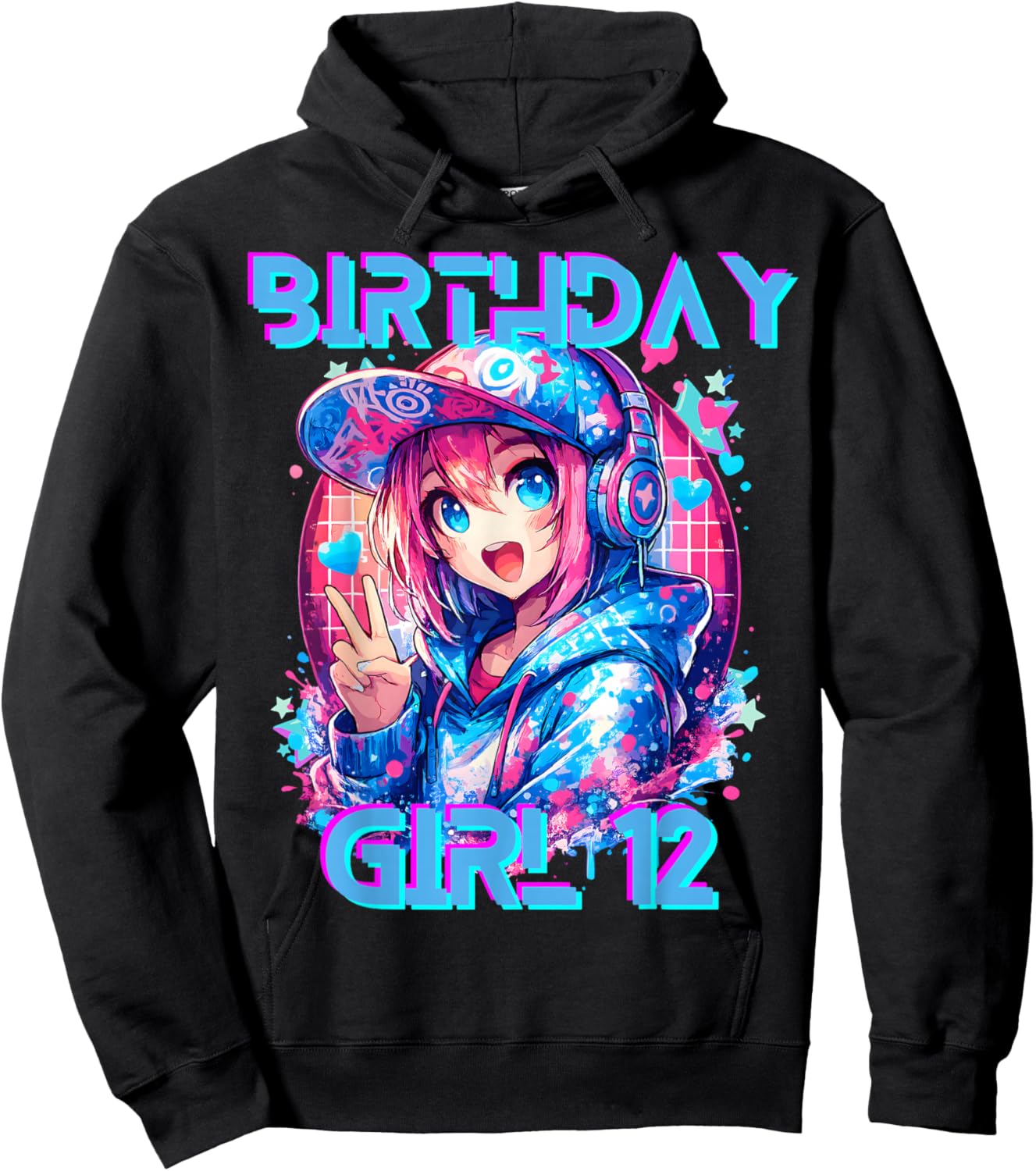 I'm The K Pop Birthday Girl k-Pop Fête d'anniversaire 12 Ans Hoodie - Hoodie | Black