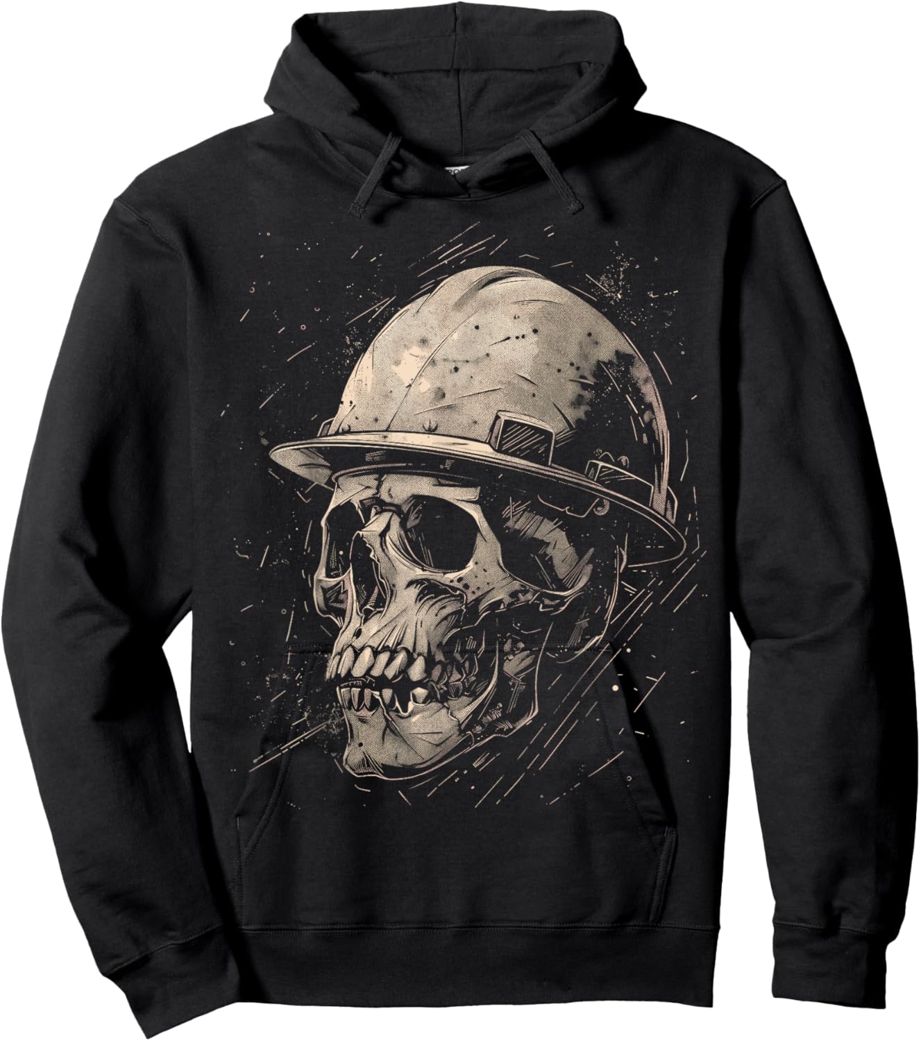 Working Death Ironworker Skull Construction Worker Hoodie - Hoodie | Black