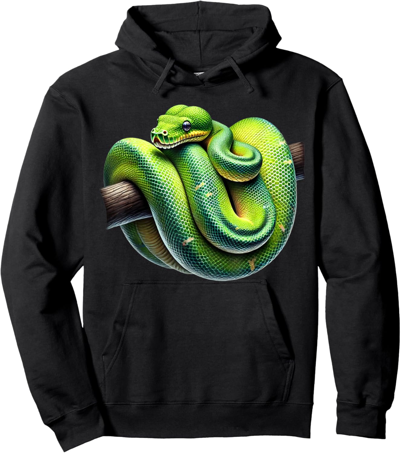 Green Tree Python Owner Reptiles for Snake Lover Hoodie - Hoodie | Black