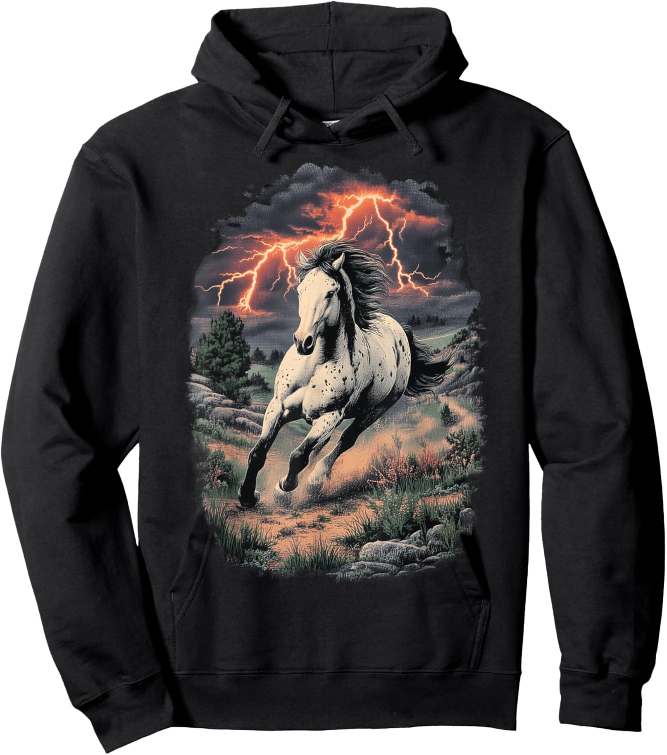 Appaloosa Horse Retro Vintage 80s 90s Western Grunge Graphic Hoodie - Hoodie | Black