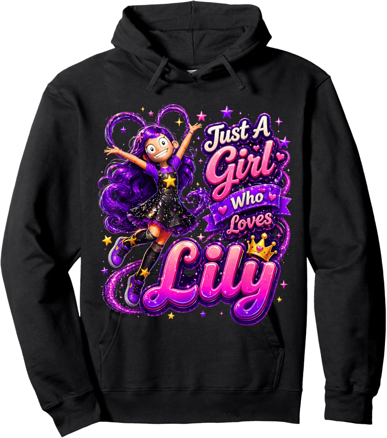 Just A Girl Who Loves Lily Hoodie - Hoodie | Black