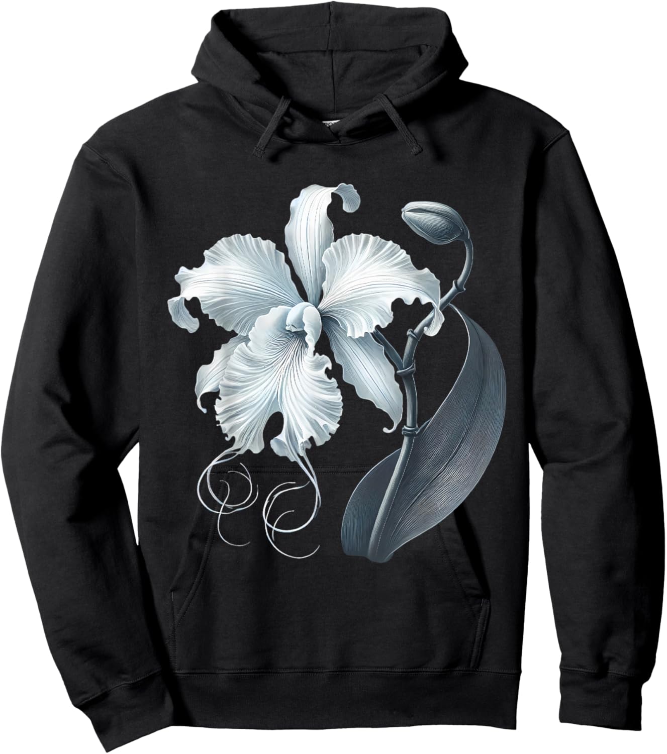 Ghost Orchid Flower Plant Hoodie - Hoodie | Black