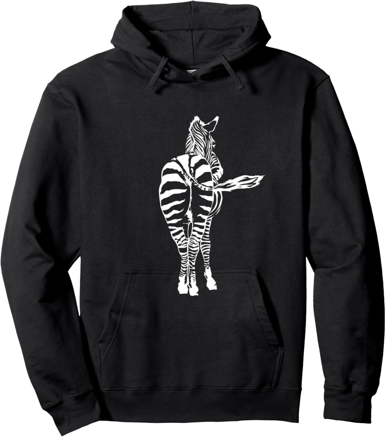Zebra Butt Afrique Manche Longue Hoodie - Hoodie | Black