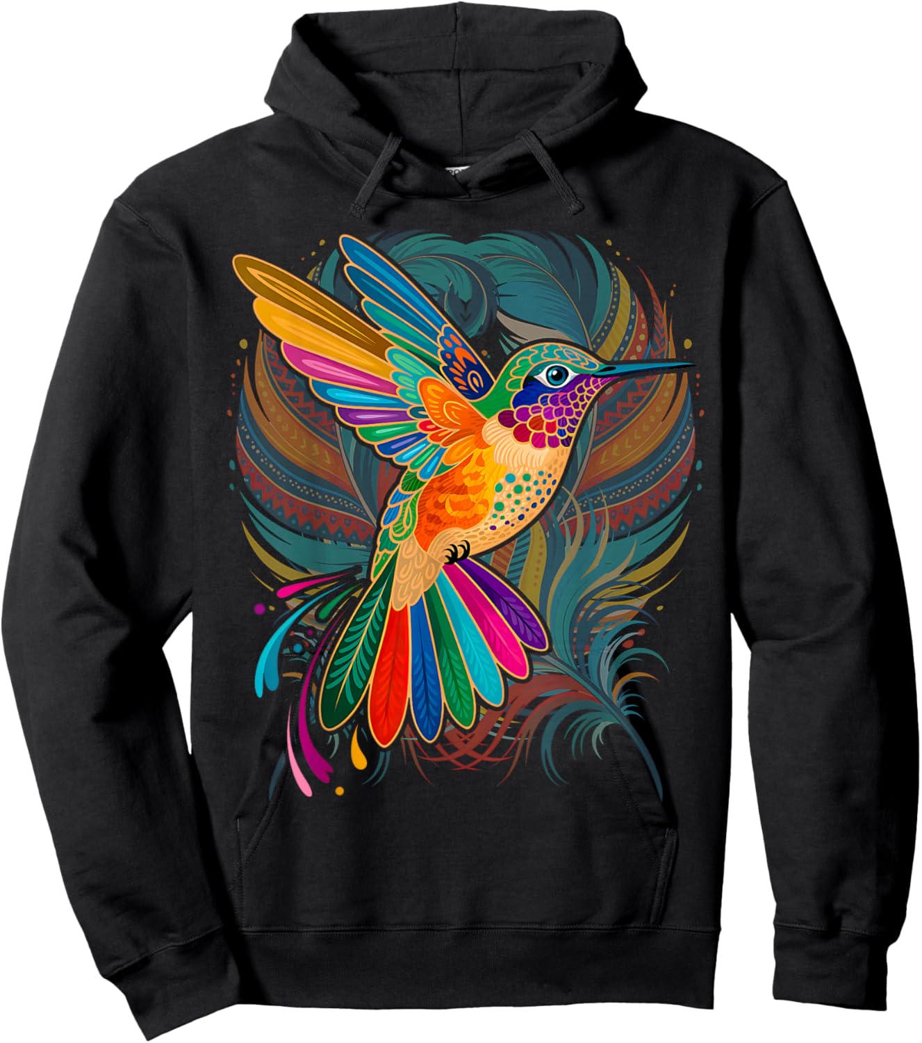 Hummingbird Indian Tribal Art Indigenous Hoodie - Hoodie | Black