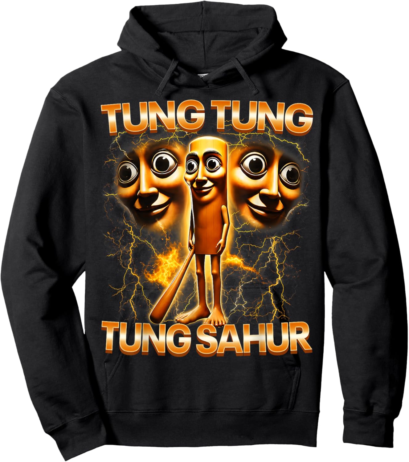 Tung Tung Tung Sahur is Calling Funny Italian Brainrot Meme Hoodie - Hoodie | Black