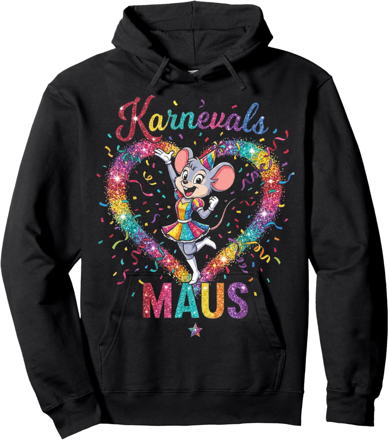 Carnival Mouse Cologne Alaaf Women's Costume Party Mouse Hoodie - Hoodie | Black