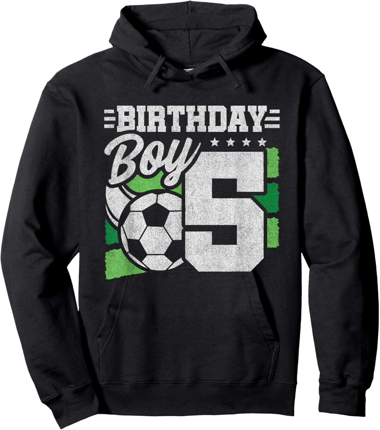 5 Year Old Soccer Birthday - Boys 5th Birthday Soccer Hoodie - Hoodie | Black